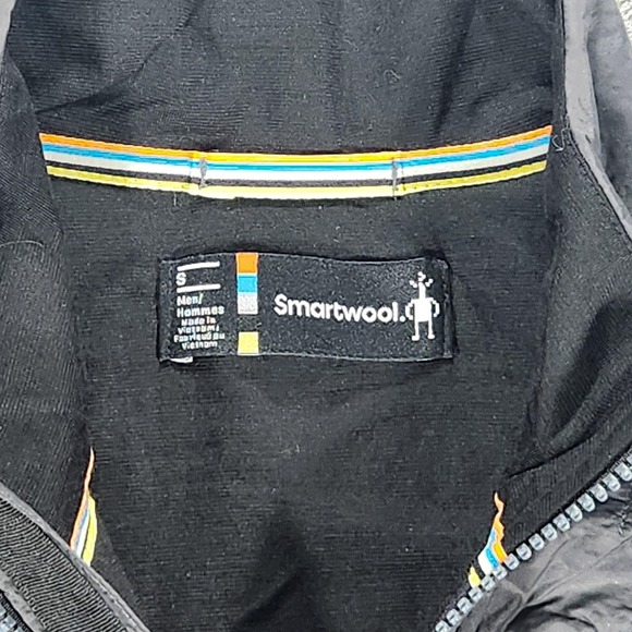 Smartwool Vest Mens Small Gray Black SmartLoft Insulated Merino Wool Full Zip - Picture 5 of 12